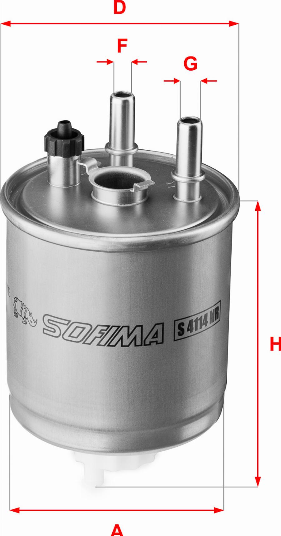 Sofima S 4114 NR — Filtr paliwa