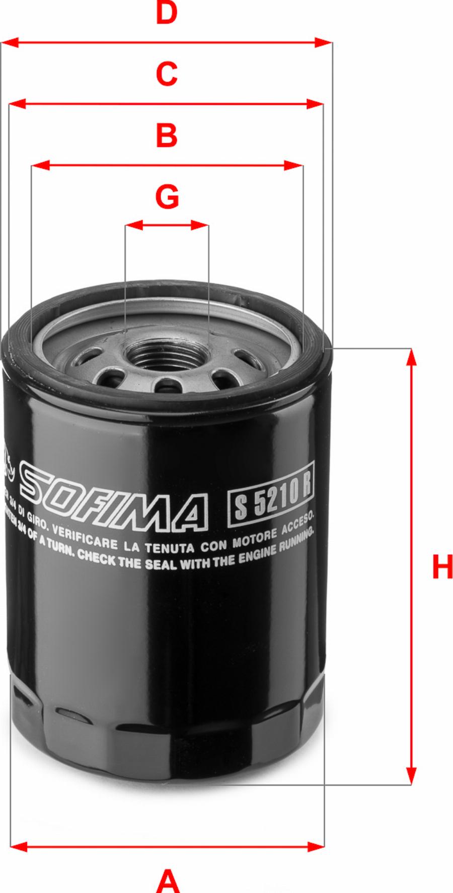 Sofima S 5210 R — Filtr oleju