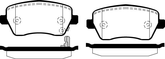 Blue Print ADK84232 - Zestaw klocków hamulcowych, hamulce tarczowe