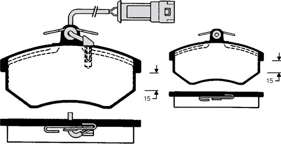 Hart 215 213 - KLOCKI HAMULCOWE PRZÓD