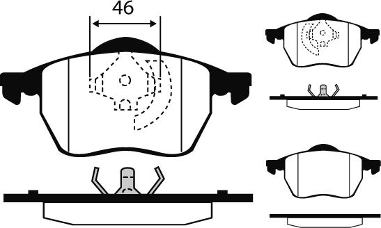 Hart 221 400 - KLOCKI HAMULCOWE PRZÓD