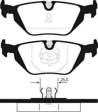 Meyle 025 216 0717 - KLOCKI HAM. BMW T. E36 90-00