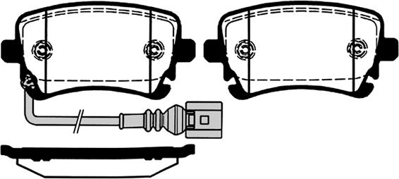 Maxgear 19-3323 - KLOCKI HAM. VW T. T5 03--A4-A6-A8 04- 1 CZUJNIK