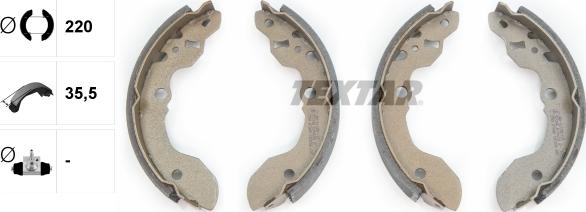 Textar 91046200 - SZCZĘKI HAM. SUZUKI VITARA 1.6 -91