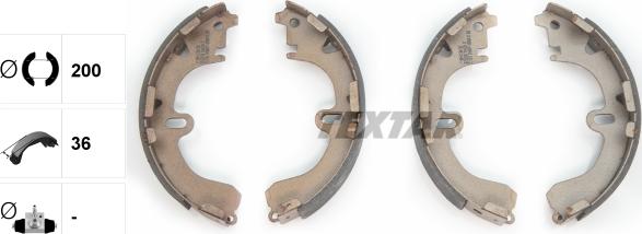 Textar 91043100 - SZCZĘKI HAM. TOYOTA COROLLA 92-