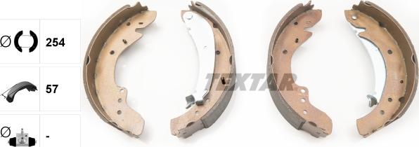 Textar 91047900 - Kompletny zestaw szczęk hamulcowych