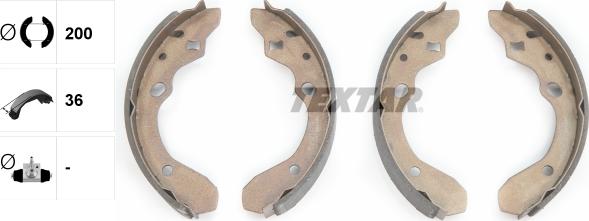 Textar 91047400 - SZCZĘKI HAM. MAZDA 323 94-