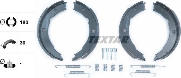 Textar 91054800 - SZCZĘKI HAM. RĘCZ. PEUGEOT 406
