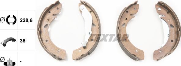 Textar 91053400 - SZCZĘKI HAM. TOYOTA AVENSIS -01