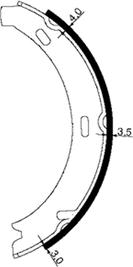 Textar 91057100 — Zestaw szczęk hamulcowych, hamulec postojowy