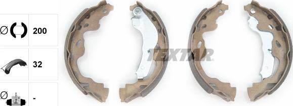 Textar 91064500 - SZCZĘKI HAM. SUZUKI SWIFT 05- WĘGRY-AGILLA 08--YARIS-C1-AYGO