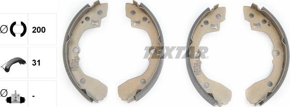 Textar 91065000 - SZCZĘKI HAM. KIA RIO 02-