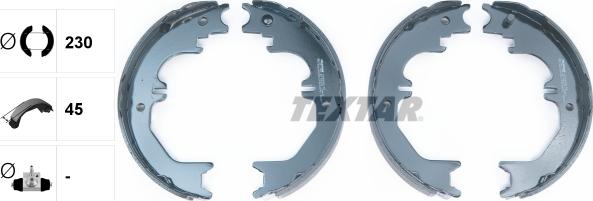 Textar 91066200 - SZCZĘKI HAM. RĘCZ. TOYOTA LAND CRUISER 4.2TD .4.7V8 98-