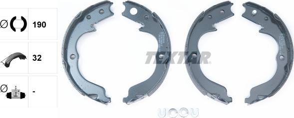 Textar 91068300 - SZCZĘKI HAM. RĘCZ. PEUGEOT 4007 07--OUTLANDER