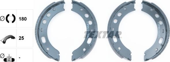 Textar 91063500 - SZCZĘKI HAM. RĘCZ. PORSCHE 911 88-10-CAYMAN 05--BOXSTER 04-