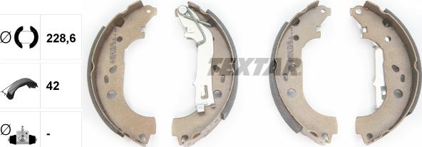 Textar 91067600 - SZCZĘKI HAM. PEUGEOT BIPPER 1.3-1.4 HDI 08-