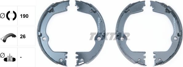 Textar 91082700 - SZCZĘKI HAM. RĘCZ. HYUNDAI SANTA FE 2.0-3.3 4WD 12-