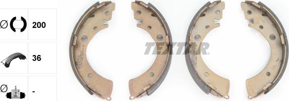 Textar 91039601 - SZCZĘKI HAM. HONDA CIVIC 95-01
