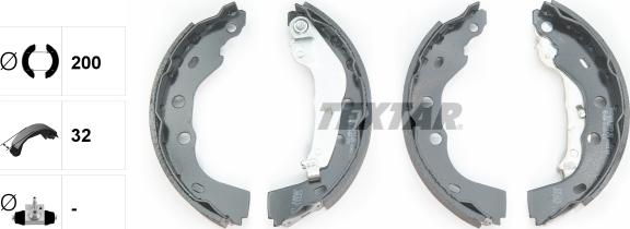 Textar 91074800 - SZCZĘKI HAM. SUZUKI SWIFT 89-01 Z ABS 200X32