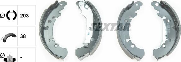 Textar 91075000 - SZCZĘKI HAM. TOYOTA YARIS 06-