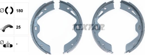 Textar 91076700 — Zestaw szczęk hamulcowych, hamulec postojowy