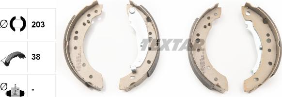 Textar 91071400 — Zestaw szczęk hamulcowych
