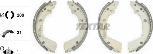 Textar 91078600 - SZCZĘKI HAM. SUZUKI SWIFT 1.3-1.5 05-