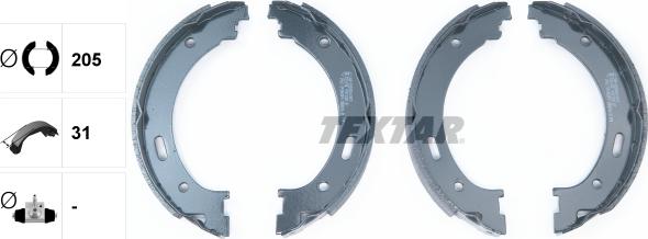 Textar 91073300 - SZCZĘKI HAM. RĘCZ JEEP GRAND CHEROKEE 05--COMMANDER
