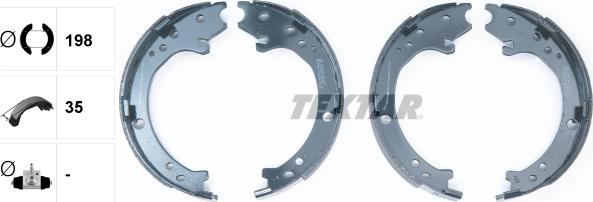 Textar 91072300 - SZCZĘKI HAM. RĘCZ. HONDA CR-V 02--07-