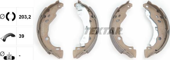 Textar 91077200 - SZCZĘKI HAM. CITROEN C3-DS3 09--208-301