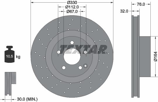 Textar 92099205 — Tarcza hamulcowa