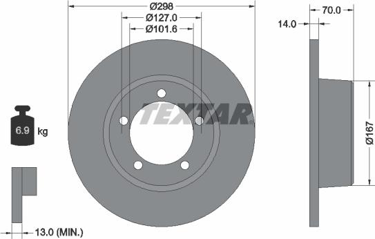 Textar 92040600 — Tarcza hamulcowa