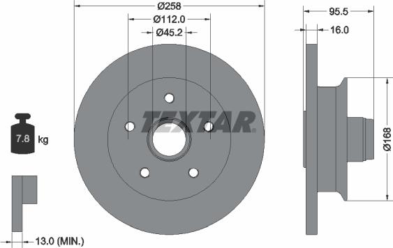 Textar 92053000 — Tarcza hamulcowa