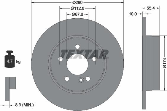 Textar 92072703 — Tarcza hamulcowa