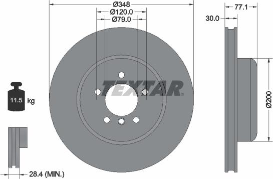 Textar 92141825 — Tarcza hamulcowa