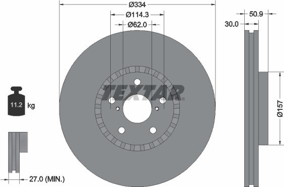 Textar 92147900 — Tarcza hamulcowa
