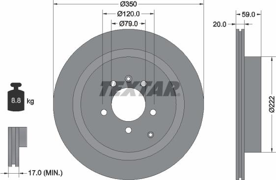 Textar 92147703 — Tarcza hamulcowa