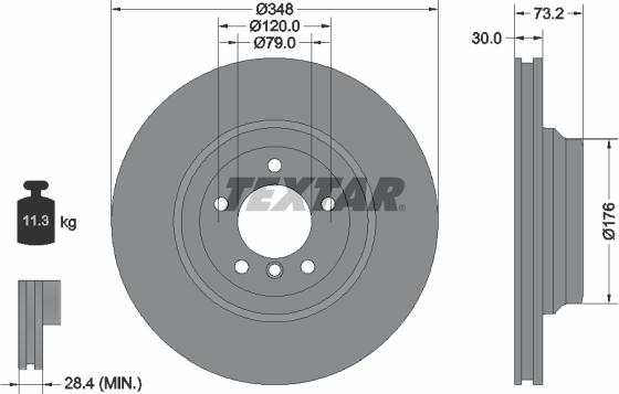 Textar 92155305 — Tarcza hamulcowa