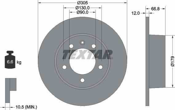 Textar 92111203 — Tarcza hamulcowa