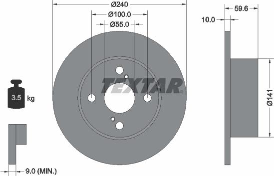 Textar 92136000 — Tarcza hamulcowa