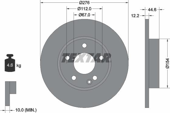 Textar 92131803 — Tarcza hamulcowa