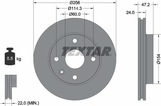 Textar 92133500 — Tarcza hamulcowa