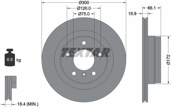 Textar 92133003 — Tarcza hamulcowa