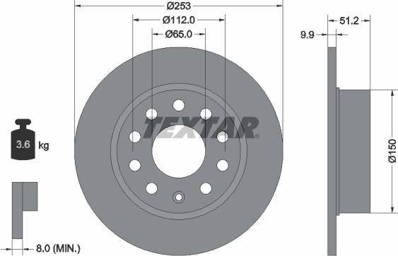 Textar 92120903 — Tarcza hamulcowa