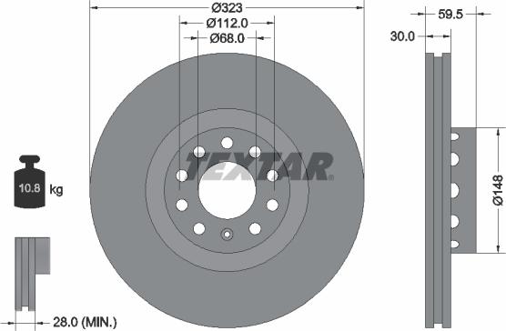 Textar 92122103 — Tarcza hamulcowa