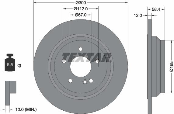Textar 92176503 — Tarcza hamulcowa