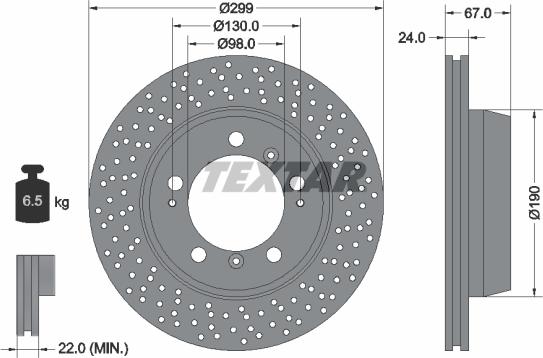Textar 92176705 — Tarcza hamulcowa