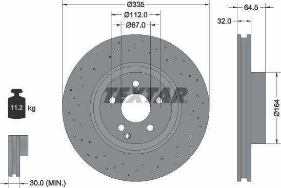 Textar 92171905 — Tarcza hamulcowa