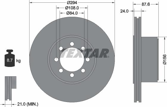 Textar 92171700 — Tarcza hamulcowa