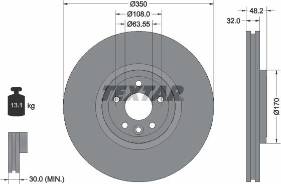 Textar 92308205 — Tarcza hamulcowa